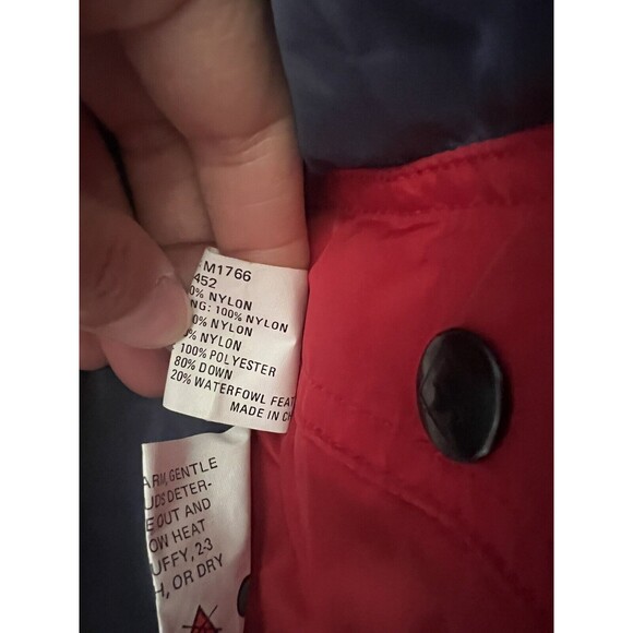 Vtg 80s Inside Edge‎ Red Grey Snow Ski Colorblock Down Jacket Coat Men’s XL - Picture 6 of 11